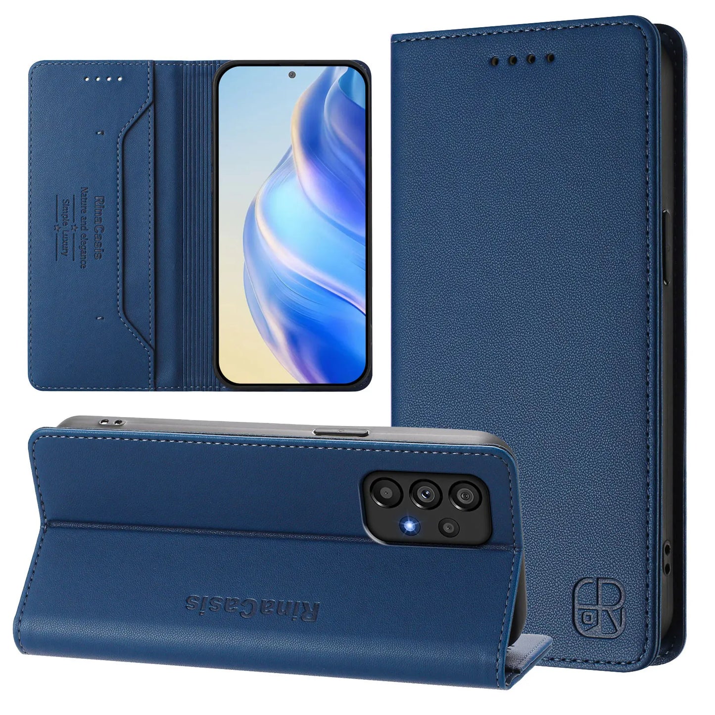 Magnetic Leather Wallet Case For Samsung Galaxy A73 A53 A33 A13 A03 A72 A52 A42 A32 A22 A02 A91 A71 A51 A41 A31 Luxury Cover