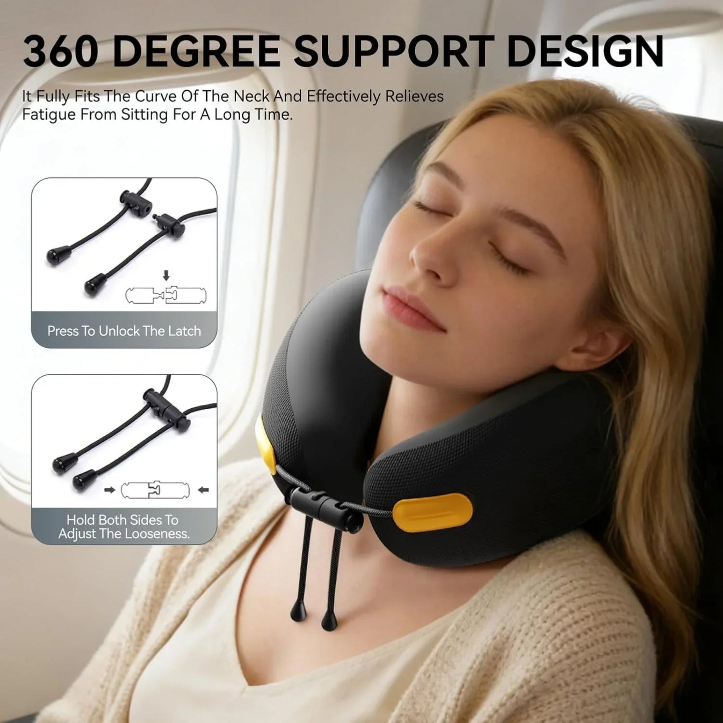 Memory Foam Car Pillows Soft Neck Support Travel U Shaped for Airplane Or Office Home Comfort Neckrest Pad Cervical Automobile