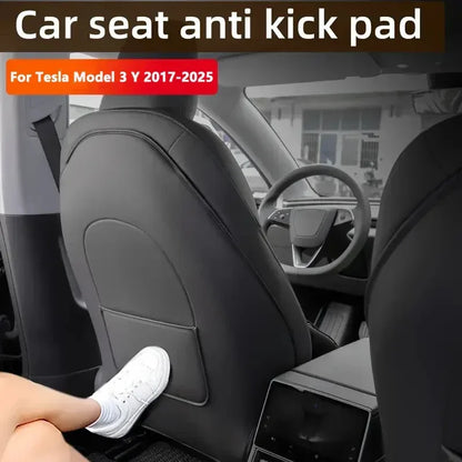 Car Seat Back Protective Mat For Tesla Model 3 / Y Full Seat Anti Kick Pad Leather Anti Scratch Protector Mats Car Accessories - Urbizia