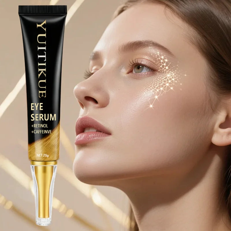 YUITIKUE Caffeine Eye Cream 20g - Fast-Acting Firming & Lifting, Energizes Eye Area, Day & Night Use, Reduces Puffiness