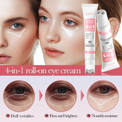 1/2/3pcs SADOER Eye Cream Retinol Nicotinamide Hyaluronic Acid Vitamin C Anti Dark Circle 4in1 Moisturizing Anti-Aging Eye Serum