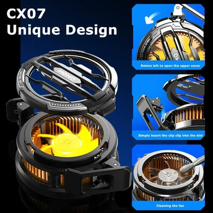 2-in-1 Magnetic Phone Cooling Fan Radiator CX07