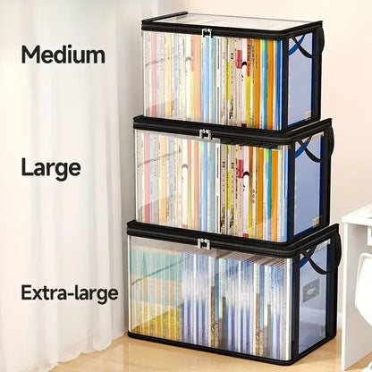 Clear PVC Storage Box | Flip-Top Lid & View Window | Multi-Use Organizer for Toys, Crafts & Supplies | Durable Gift Container - Urbizia