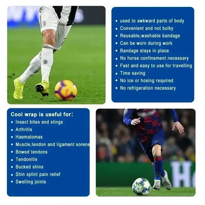 Self Adhesive Ice Bandage Instant Cooling Ice Tape Muscle Recovery Cooling and Compression Tape for Athletes and Adults - Urbizia