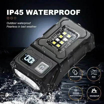 USB Rechargeable Tactical Mini LED Work Light Flashlight Tool - Urbizia