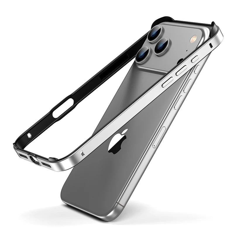 Hybrid Silicone Frame Aluminum Metal Phone Case For iPhone 18 17 16 15 14 Plus 13 12 Pro Max Better Heat Alloy Slim Bumper