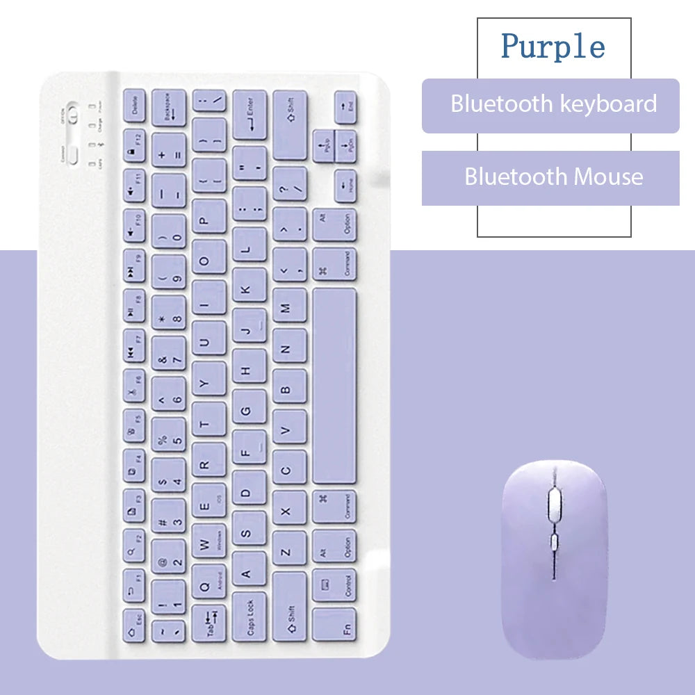 10 lnch Wireless  Bluetooth Mini Keyboard For iPad Phone Tablet Portable Bluetooth Keyboard and Mouse For Samsung Xiaomi Android