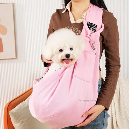 Comfortable Pet Crossbody Shoulder Bag Outdoor Travel Portable Cat Puppy Sling Carrier Bag Dog Carrying Supplies - Urbizia