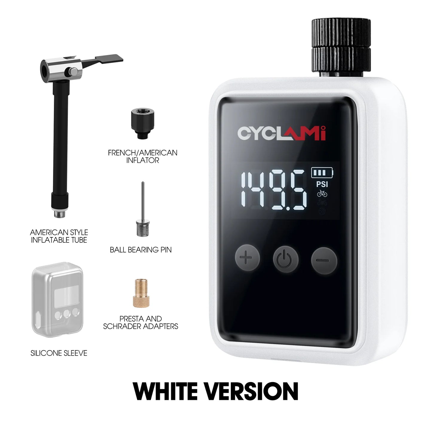 150PSI Portable Pocket Bike Electric Air Pump Schrader Presta Valve MTB MINI Rechargeable Compressor Tire Inflator CYCLAMI HW125