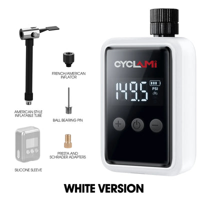 150PSI Portable Pocket Bike Electric Air Pump Schrader Presta Valve MTB MINI Rechargeable Compressor Tire Inflator CYCLAMI HW125