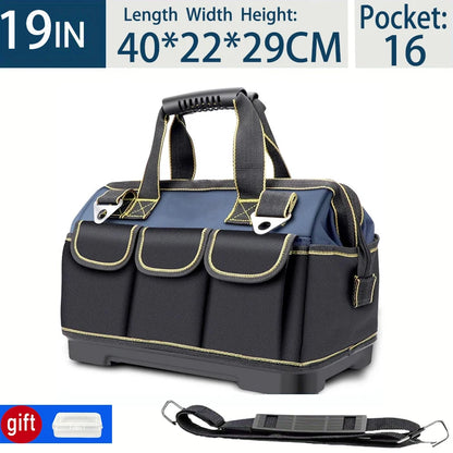 Multifunctional 13in-23inch Tool Bag Thicken Big Capacity Waterproof Wear-Resistant Toolkit MultiPocket Electrician Storage Bag