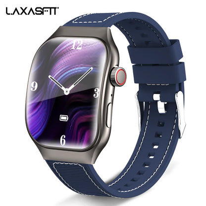 LAXASFIT New Bluetooth Call Smart Watch for Men 2.01" HD Curved Screen Sports Watch Health Monitor Smart Watch for Android iOS