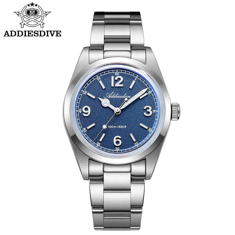 ADDIESDIVE New VH31 Quartz Watches Bubble Glass Retro Elegant WristWatch BGW9/C3 Luminous Waterproof 10Bar Men's Watch AD2518