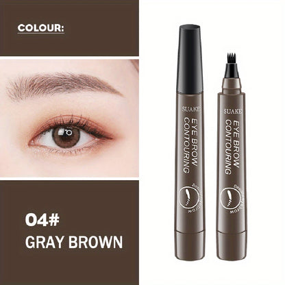 Waterproof Microblading Eyebrow Pen – 4 Split Head, 5 Colors