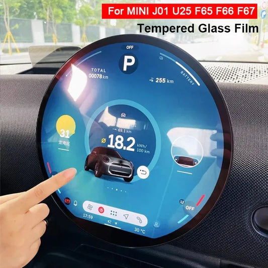 Car GPS Navigation Instrument Tempered Glass Screen Protector Film for MINI Cooper S F65 F66 F67 U25 Countryman J01 EV SE - Urbizia