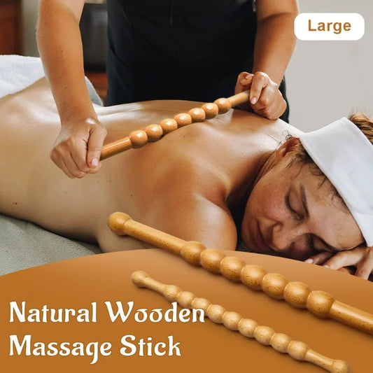 Natural Bamboo Massage Stick Wood Therapy Massager Relieve Muscle Soreness Anti-Fatigue Gua Sha Back Acupuncture Physiotherapy
