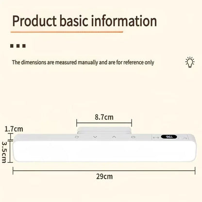 Touch Table Lamp Magnetic Desk Lamp Bulit-in Rechargeable Battery for Reading Cabinet Mirror Bedside Rechargeable Night Lights - Urbizia