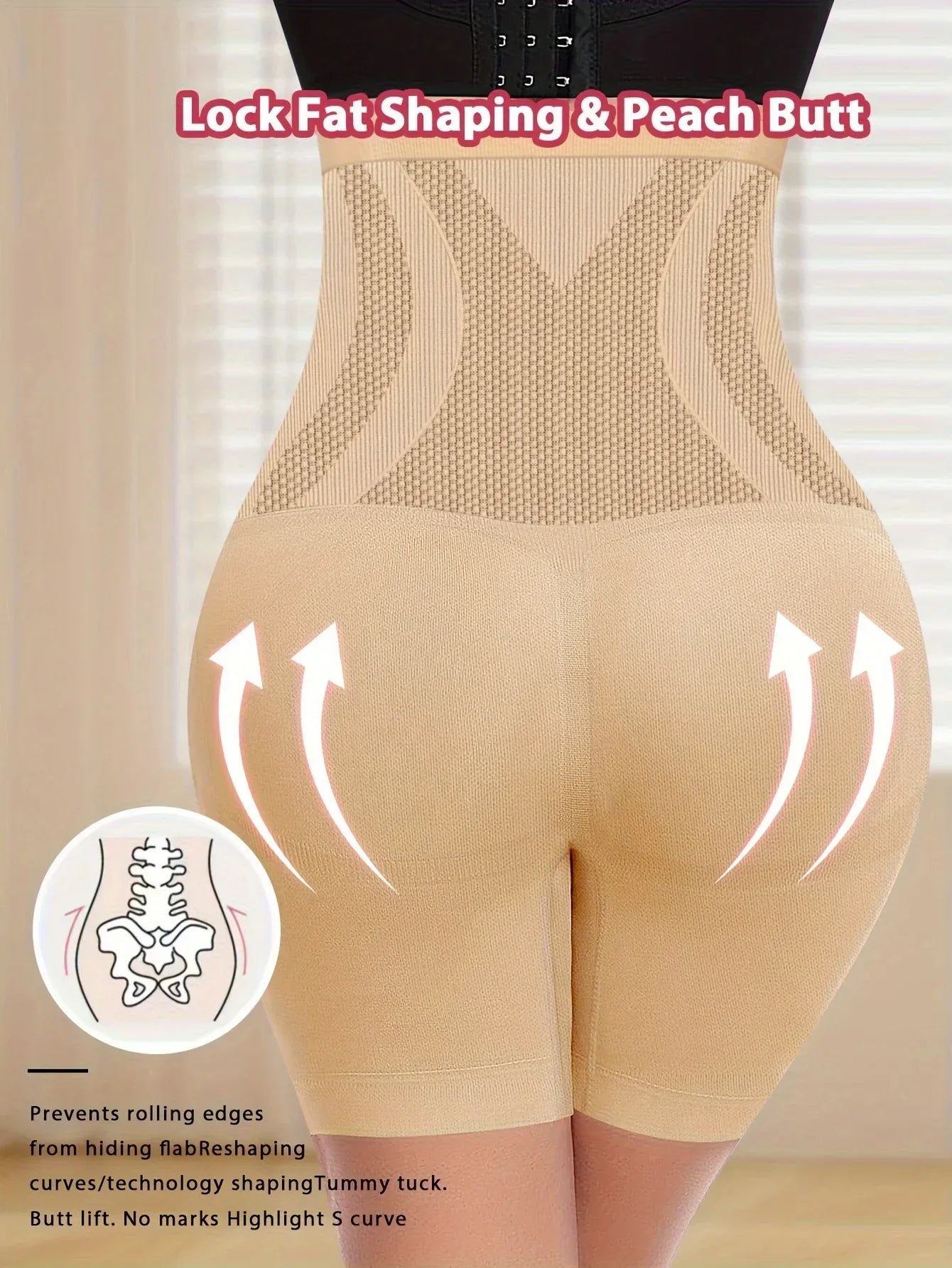 1pcs High Waist Tummy Contouring Seamless Panties Seamless Panties Women's Panties Four Corner Panties Flat Panties Comfortable
