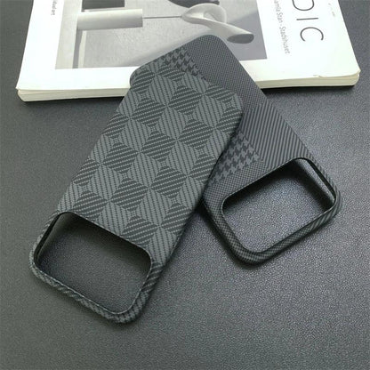 iPhone Slim Carbon Fiber Checkered Matte Case