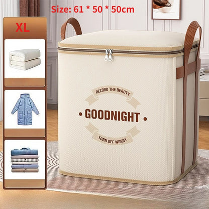 Extra Large Handle Clothes Storage Bag Organizer with Reinforced Handle for Blanket Comforters Bed Sheets Pillows Toy