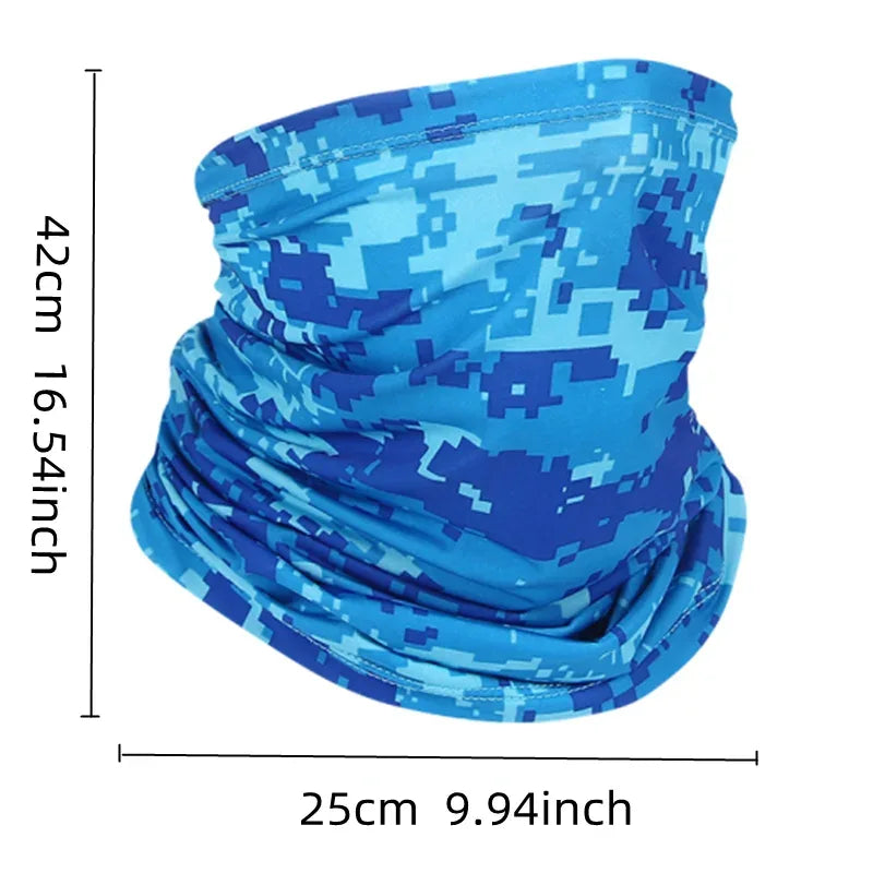 Outdoor Ice Silk Sun Protection Bib Spring and Summer Motorcycle Neck Cover Sports Magic Bandana Riding Mask Full Face