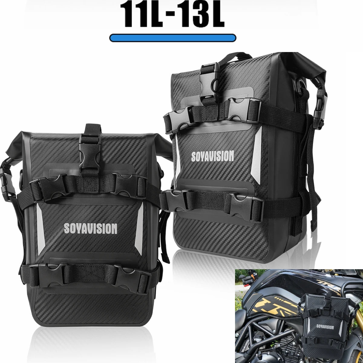 1/2PC Motorcycle Bumper Bag For BMW R1200GS R1250GS ADV For HONDA NC750X CB500X Waterproof Crash Bars Bag Bumper Repair Tool Bag