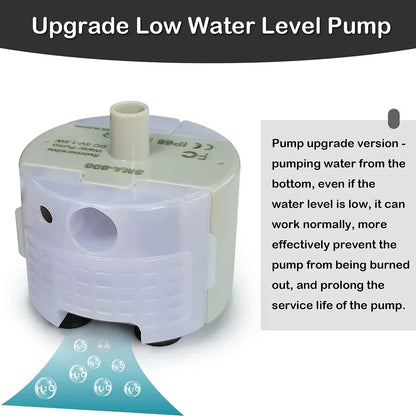 1pc Water Pump For Pet Fountain Stainless Steel Water Feeder Water Pump SMA-800 Ultra-Quiet USB（No Plug Only Water Pump ） - Urbizia