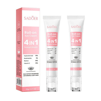 1/2/3pcs SADOER Eye Cream Retinol Nicotinamide Hyaluronic Acid Vitamin C Anti Dark Circle 4in1 Moisturizing Anti-Aging Eye Serum