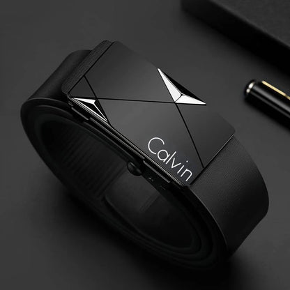 Stylish Men's PU Leather Belt - Fashion Belts for Daily Life, Leisure, Party, Festival, Work, and Business Automatic Buckle