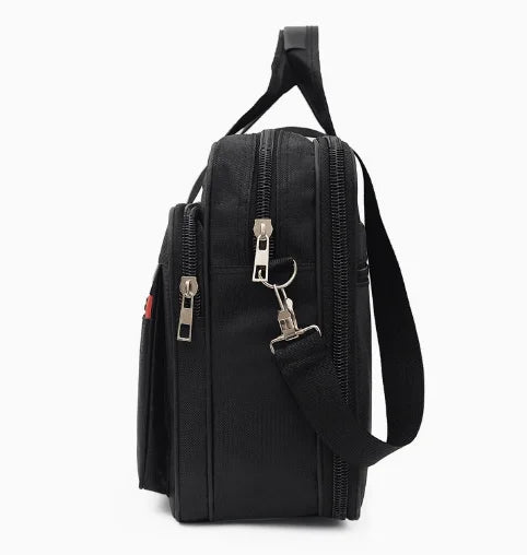 15.6 Inch Business Laptop Bag Oxford Cloth Multi‑Pocket Briefcase, Shoulder Messenger Handbag for Office Travel