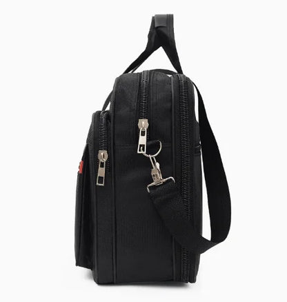 15.6 Inch Business Laptop Bag Oxford Cloth Multi‑Pocket Briefcase, Shoulder Messenger Handbag for Office Travel