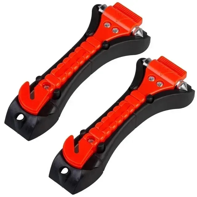 ISGTDRM Safety Hammer Camping Driving Car Seat Belt Cutter 2-in-1 Emergency Break Window Glass Punch Survival Life Rescue Tools - Urbizia