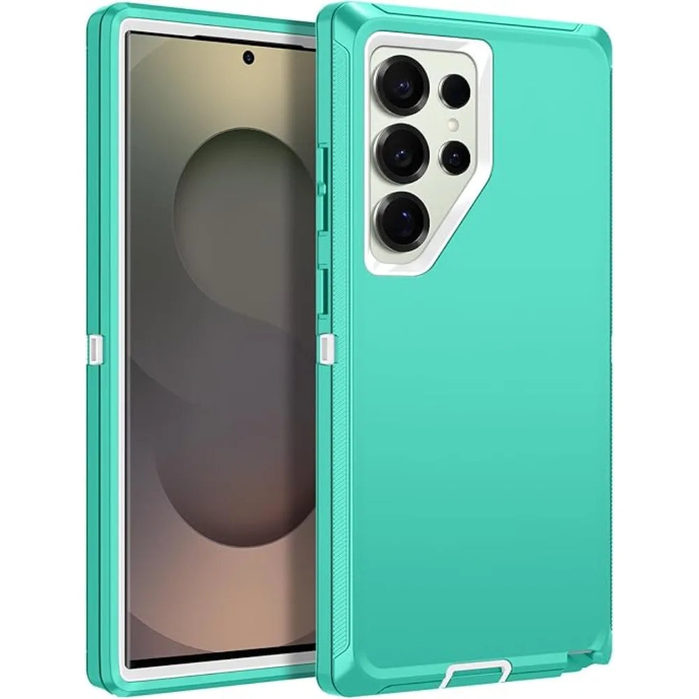 Heavy Duty 3-Layer Armor Protection Phone Case For Samsung Galaxy S26 S25 S24 S23 S22 Ultra Plus Matte Impact Resistant Cover