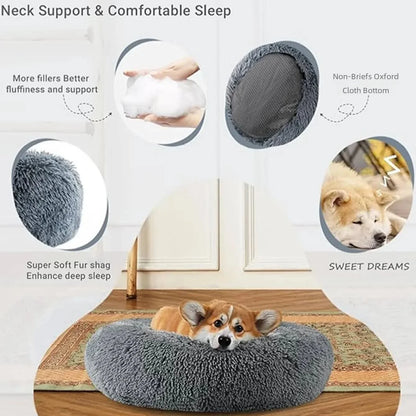 CozyRound™ Plush Pet Bed (40–90cm) - Urbizia