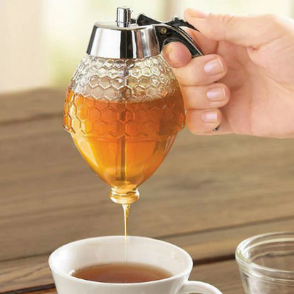 Honey Dispenser with Stand Honey Pourer Dispenser Olive Oil Dispenser Bottle for Home Kitchen Storing Honey and Syrup