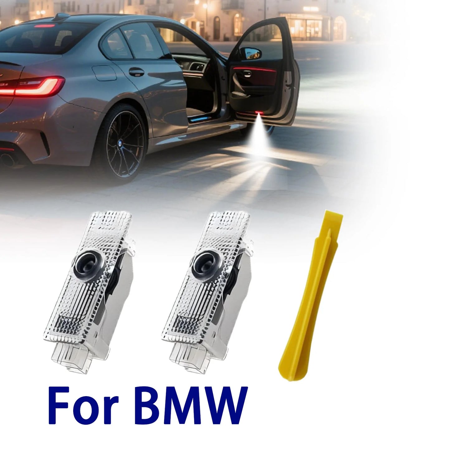 2PCS Welcome Light For E60 E46 E61 F07 F10 F11 F18 E63 E65 E90 E92E93 E91 F30 LED Car Door Projector Welcome Ghost Shadow Light