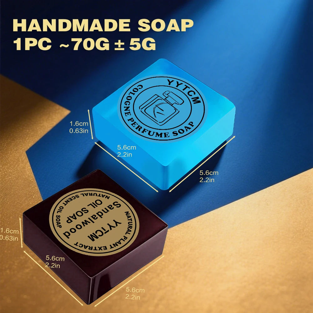 Men's Cologne Soap, Cologne Perfume Soap, Sandalwood Soap, Bath Soap Face Wash Bath Body Soap Essential Oil Handmade Soap 70g
