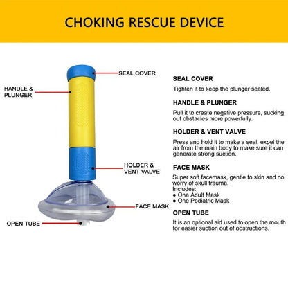 Auto CPR First Aid Choking Rescue Device Outdoor Home CPR Choking Emergency Equipment Adult Children Breath Rescue Anti Asphyxia