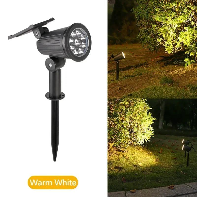 Solar Spotlight Outdoor Waterproof Spotlight with Adjustable Brightness Suitable for Garden Backyard Lane Courtyard Decoration
