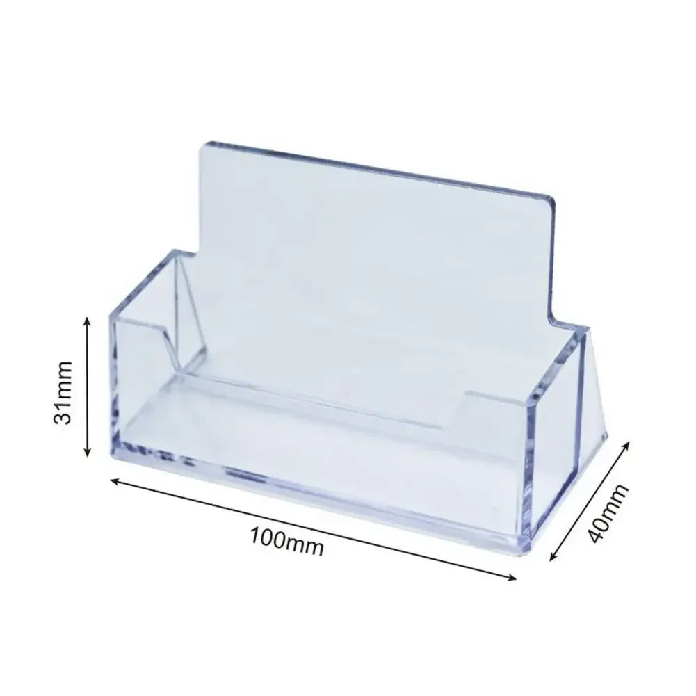Clear Business Card Holder Organizer Office Desk Display Stand Memo Counter Accessories Tabletop Business Card Holder Case Box - Urbizia