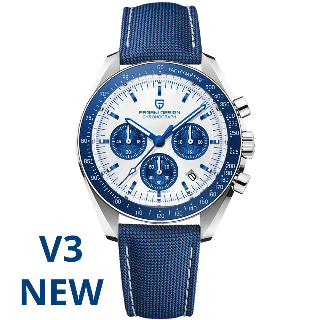 PAGANI DESIGN 2026 New Men's Watches Top Luxury Quartz Watch For Men Auto Date Speed Chronograph AR Sapphire Mirror Wrist Watch