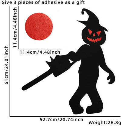 Halloween Door & Window Stickers – Skeleton Hand, Pumpkin, Ghost & Witch Hat DIY Decorations