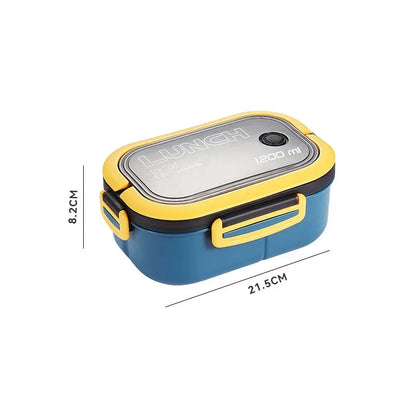 1200ML 2-Layer Leakproof Bento Lunch Box with Cutlery