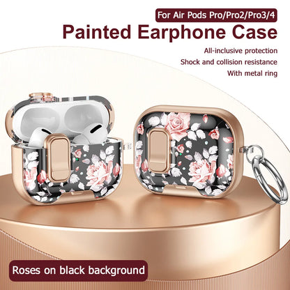 Funda For AirPods Pro 2 3 4 Case With Phone Holder Headphone Cover For AirPods 4 Pro3 Cases Security Lock Earphone Coque Sleeve