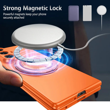 Luxury Military Armor Solid Color Magnetic 360 Bracket Phone Case For Samsung Z Fold 8 7 6 5 4 3 ZFold8Ultra for Magsafe Cover