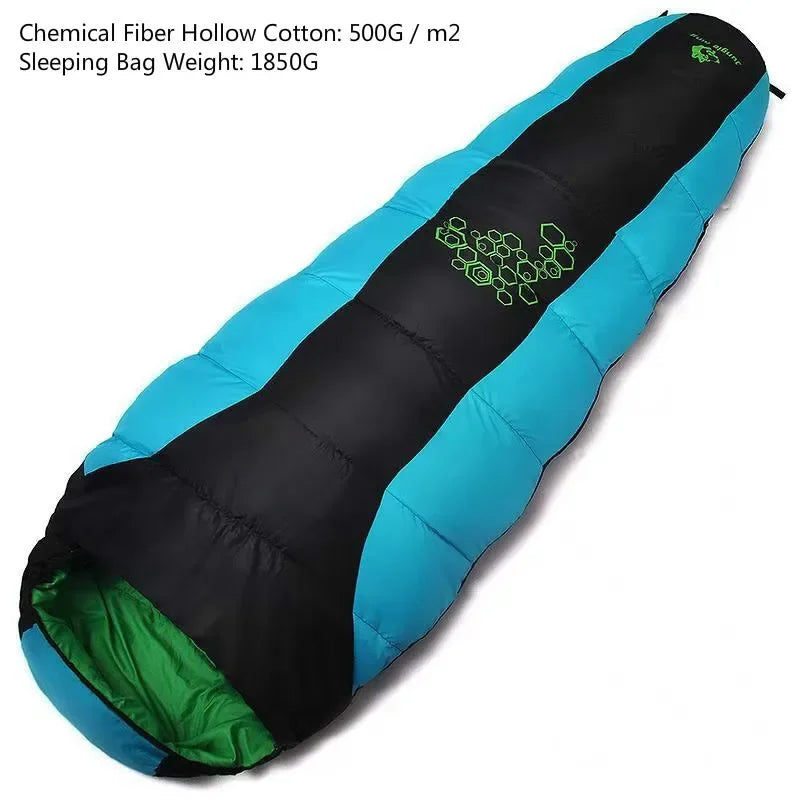 Jungle King CY0901 Thickening Fill Four Holes Cotton Sleeping Bags Fit for Winter Thermal 4 Kinds of Thickness Camping Travel