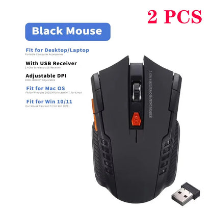 2.4GHz Wireless Mouse Optical Mice with USB Receiver Gamer 1600DPI 6 Buttons Mouse For Computer Laptop Accessories Mouse Gamer