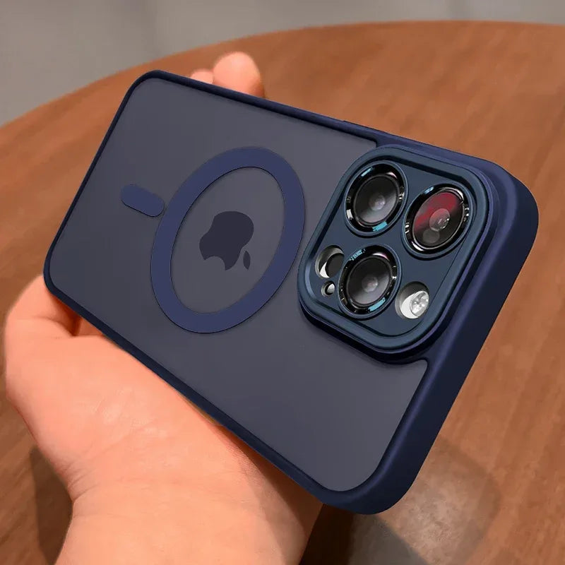Magnetic Matte Translucent Lens Protector MagSafe iPhone Case