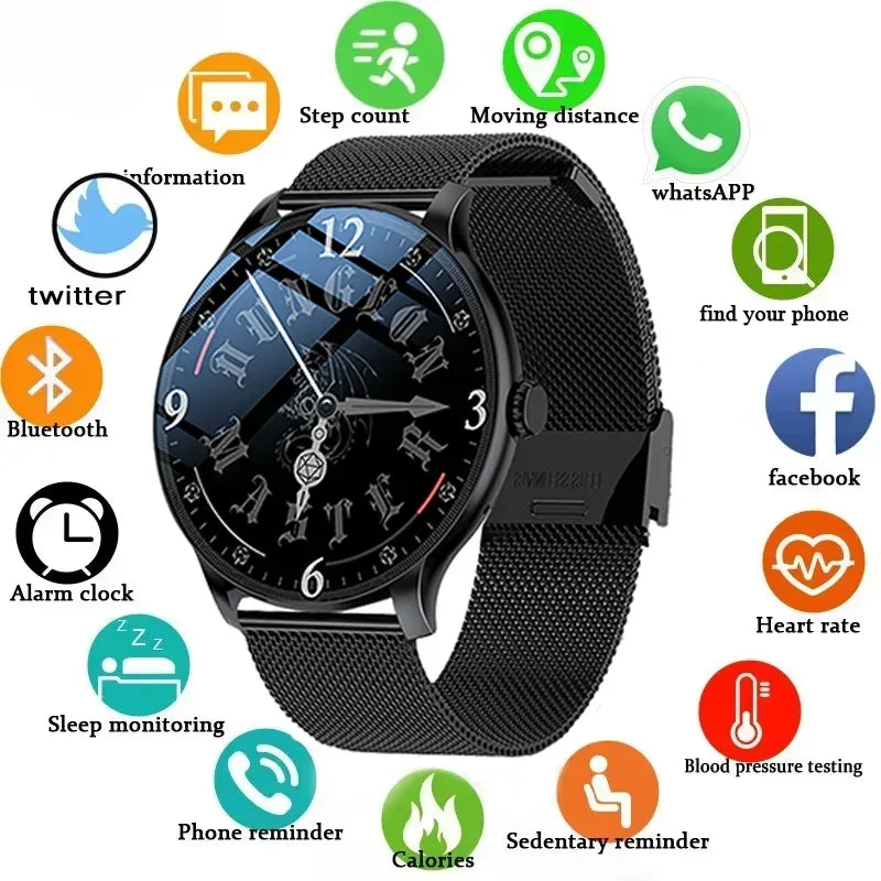 LXASFIT 2025 New Smart Watch Heart Rate Sleep Health Monitor Bluetooth Talk Ladies Sport Smart Watch for Android IOS - Urbizia