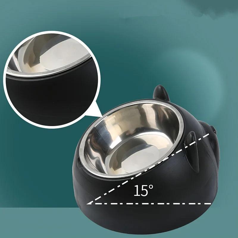 1pc Stainless Steel Food Drinking Feeding Bowls, for Kitten Puppy Cats Dogs Daily Feeding, Durable Non-Slip Pet Feeder Supplies